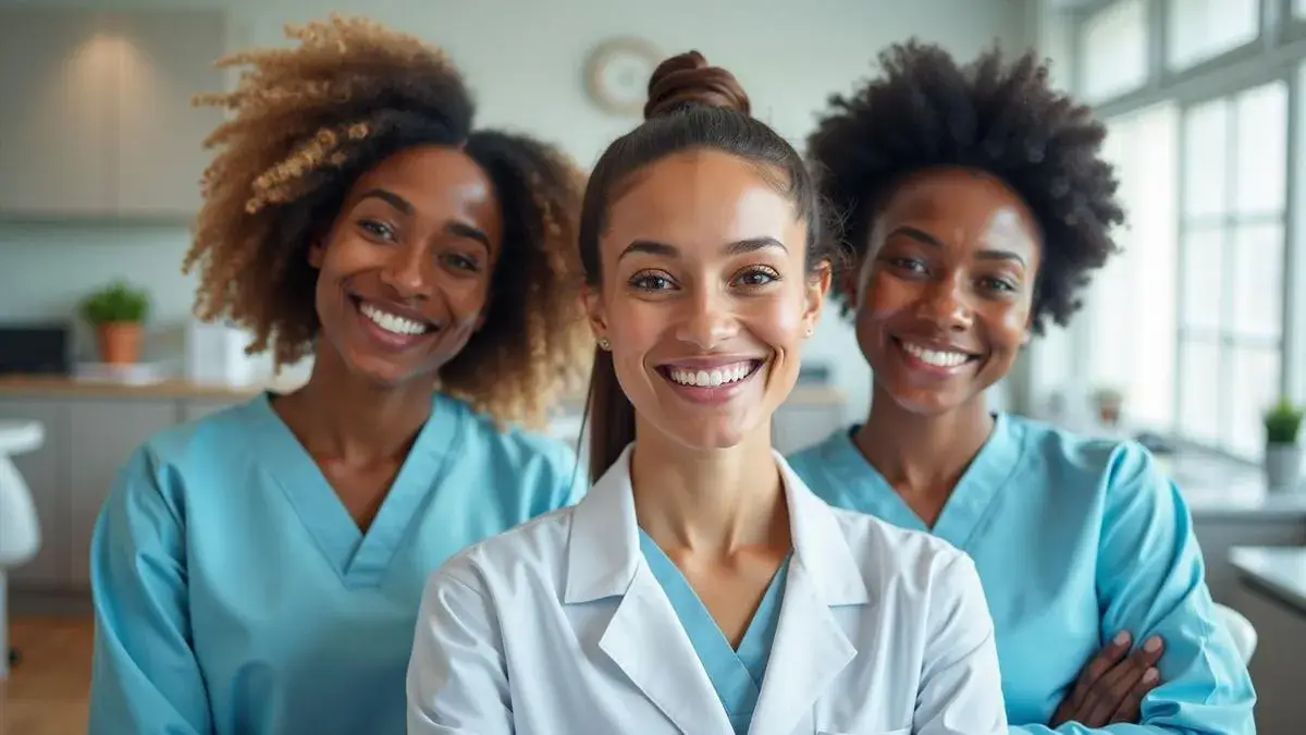 Professional dental team